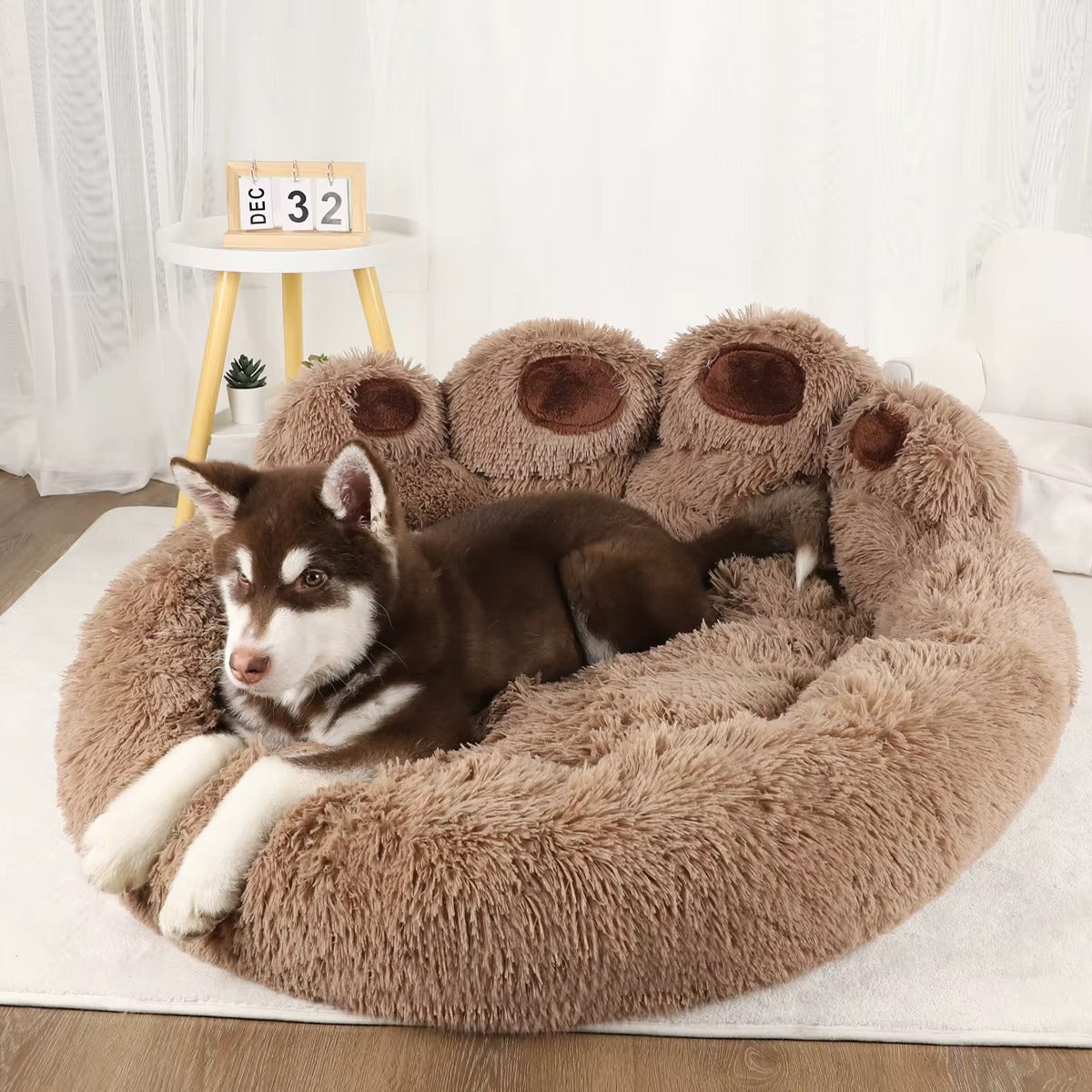 Petivo™ Calming Plush Dog Bed – Warm & Cozy Sleep Nest